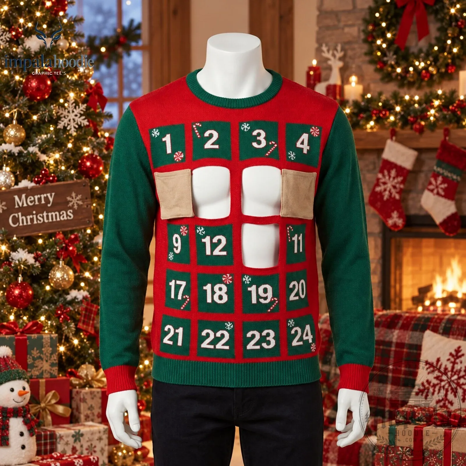 Funny Advent Calendar Christmas Ugly Sweater