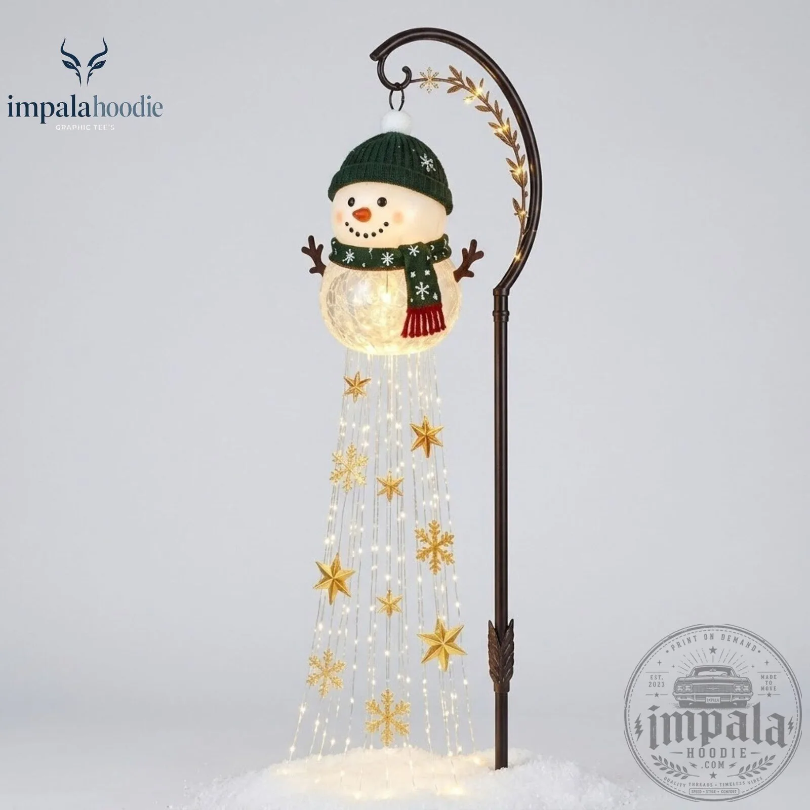 Snowman With Snowflake & Star Christmas LED Light 11 Snowman With Snowflake & Star Christmas LED Light