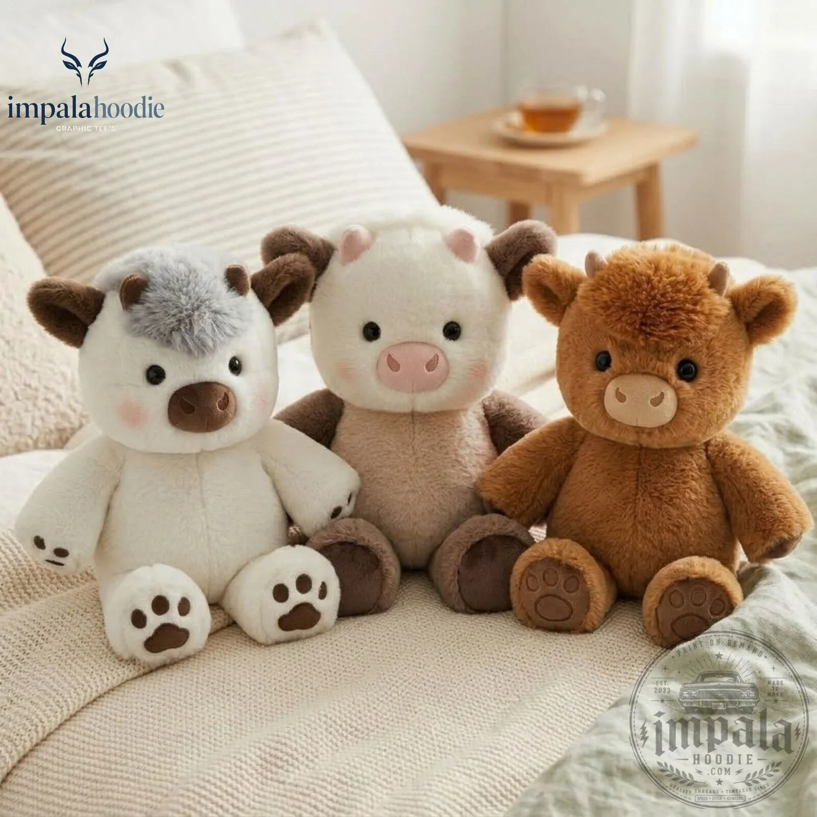 Cute Highland Cow Running Cow Plush Toy