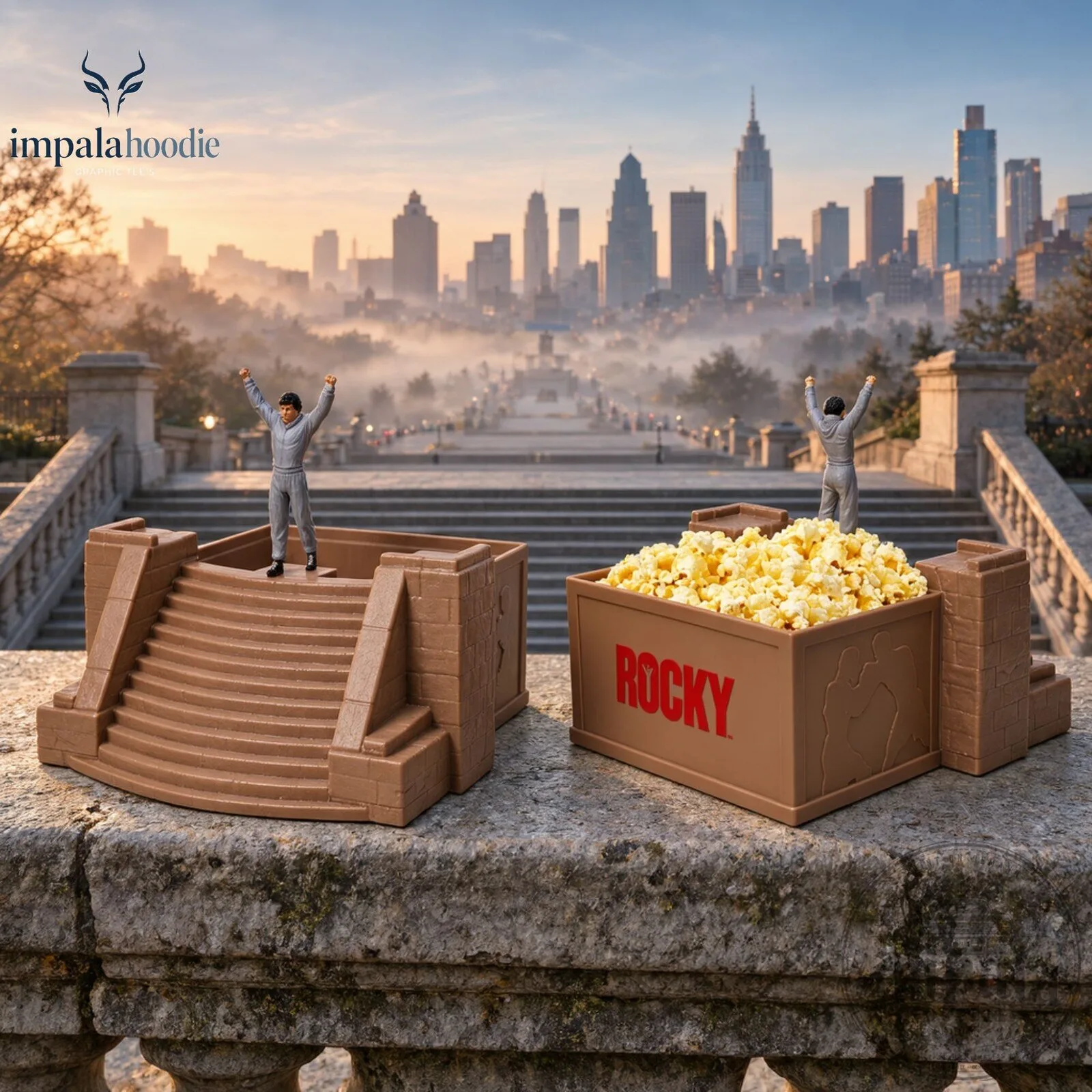 Rocky Staircase 50th Anniversary Merch Popcorn Bucket 6 Rocky Staircase 50th Anniversary Merch Popcorn Bucket