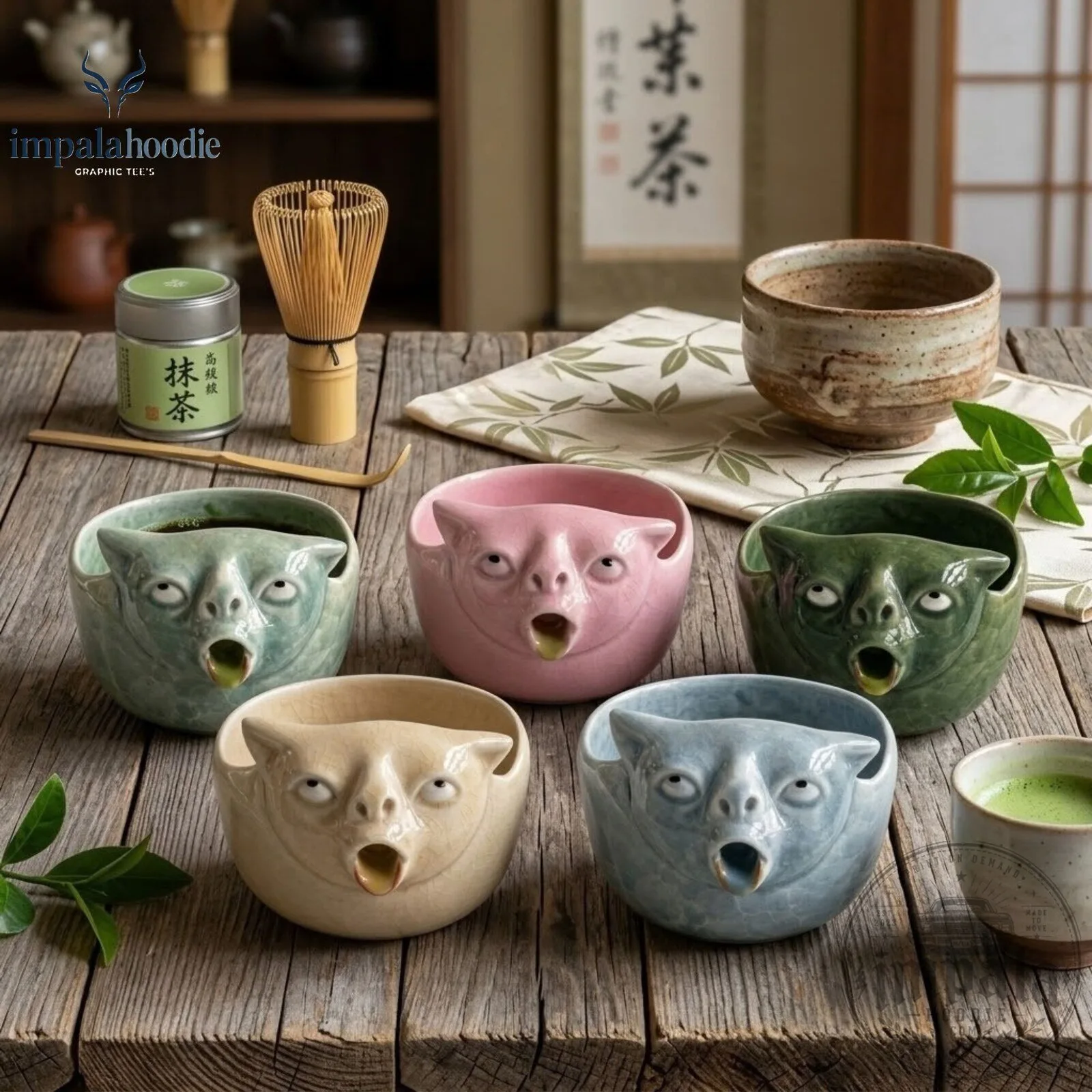 Vomiting Cat Meme Ceramic Matcha Bowl In 5 Colors 5 Vomiting Cat Meme Ceramic Matcha Bowl In 5 Colors