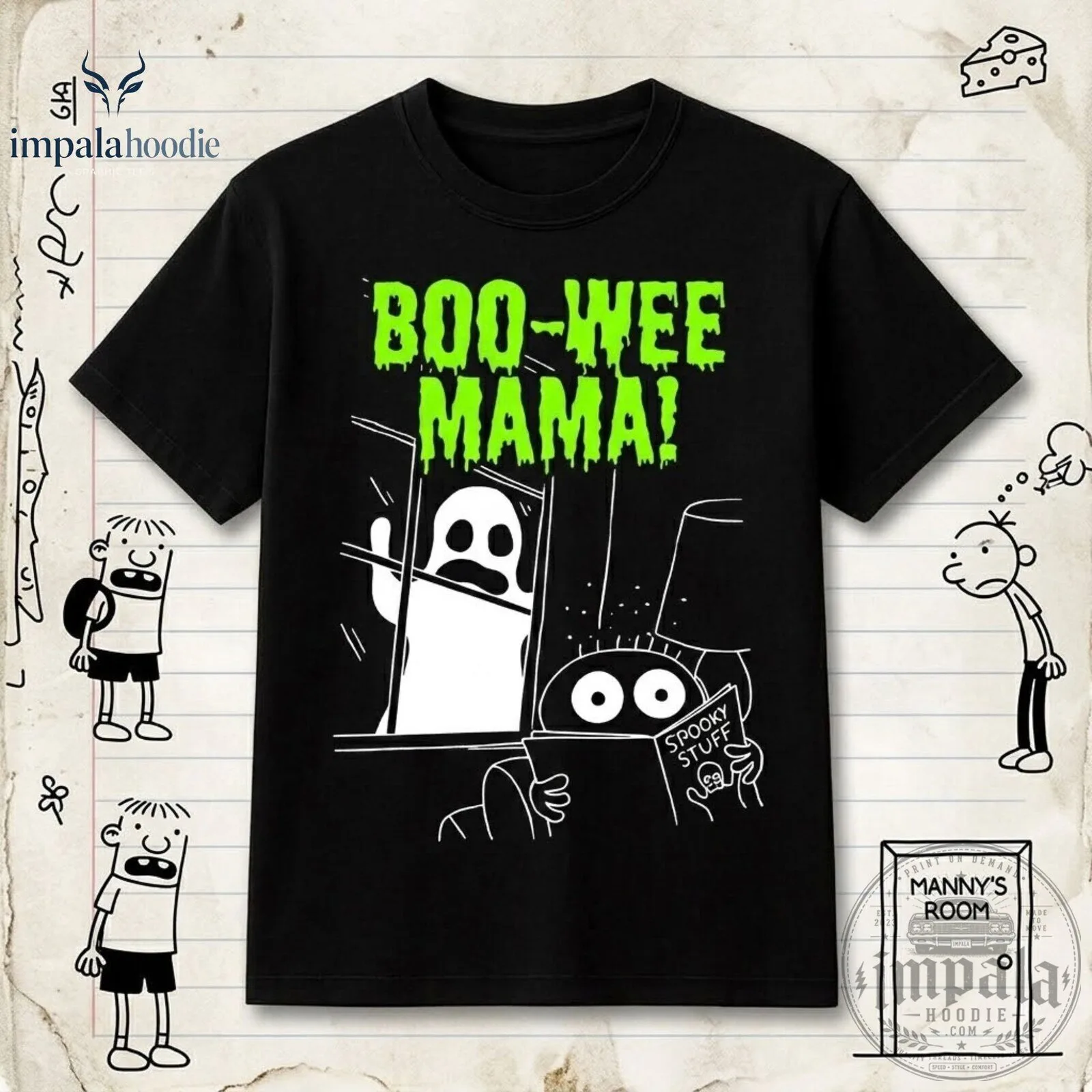 Diary Of A Wimpy Kid Boo-Wee Mama Halloween T-Shirt 8 Diary Of A Wimpy Kid Boo-Wee Mama Halloween T-Shirt