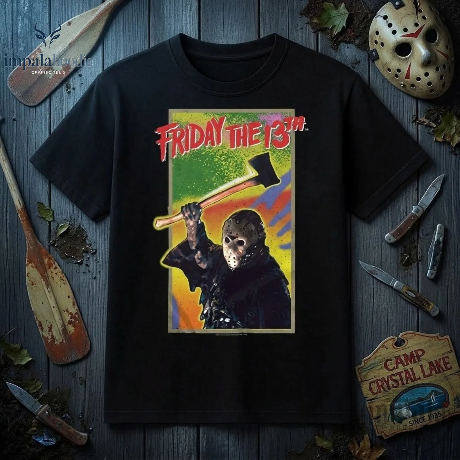 Friday The 13th Jason Voorhees 80s Classic Horror Movie T-Shirt