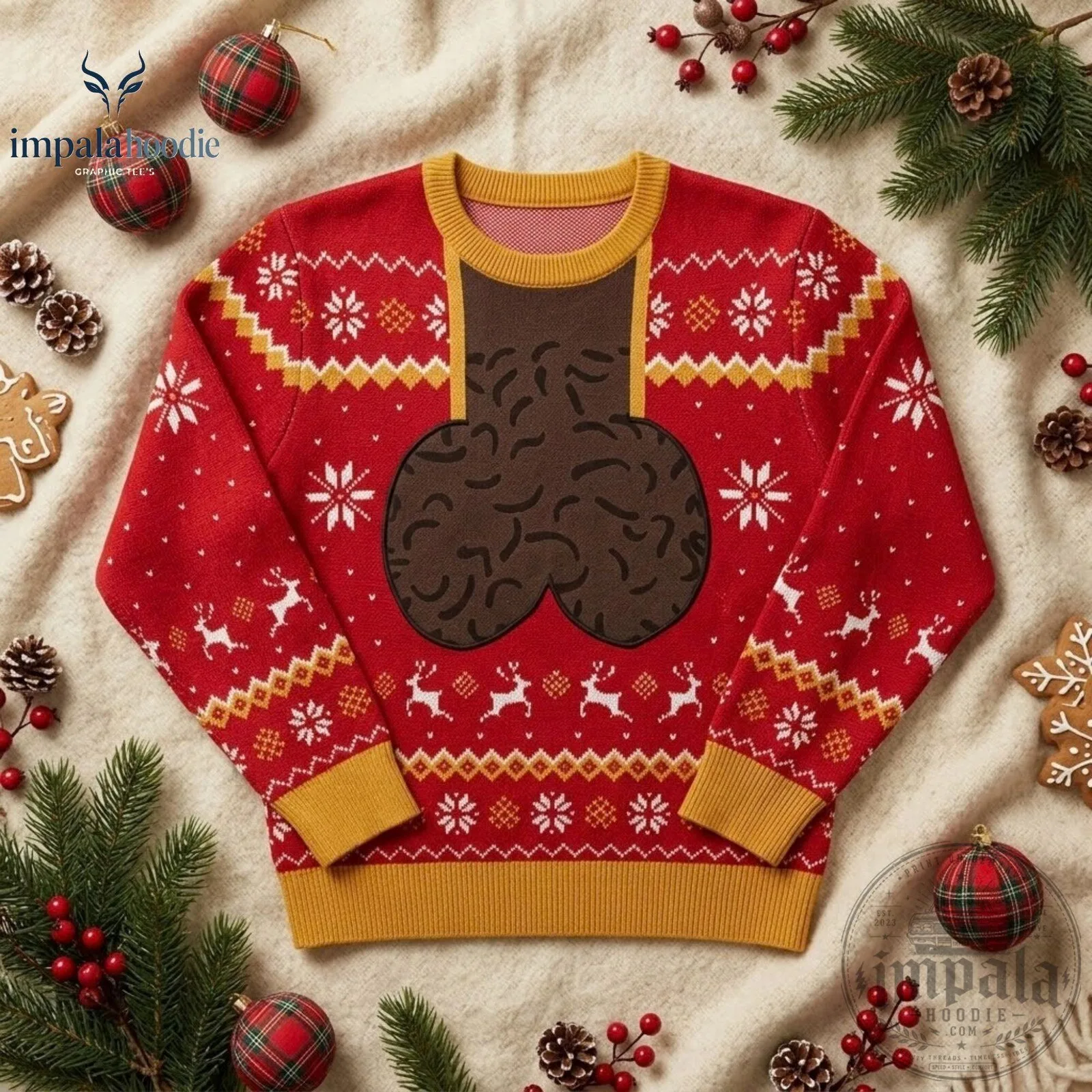 Christmas Black Balls Funny Christmas Ugly Sweater