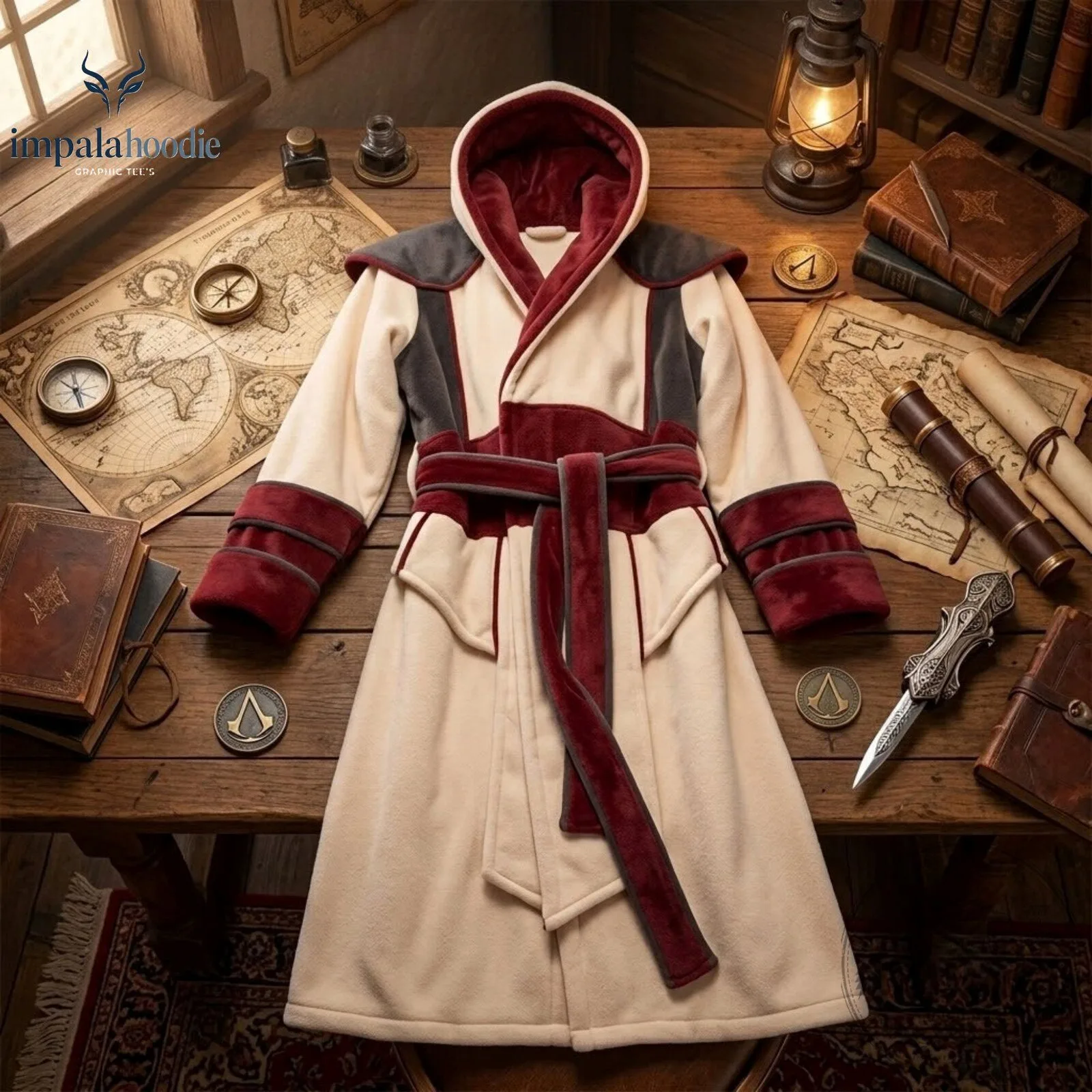 Assassin's Creed Ezio Inspired Hooded Bathrobe
