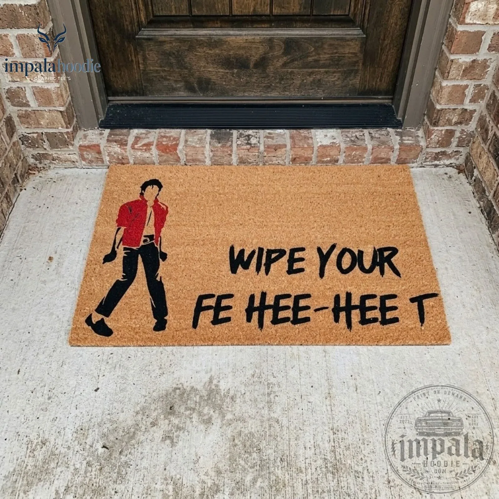 Wipe Your Fe Hee-Heet Funny Michael Jackson Doormat 9 Wipe Your Fe Hee-Heet Funny Michael Jackson Doormat