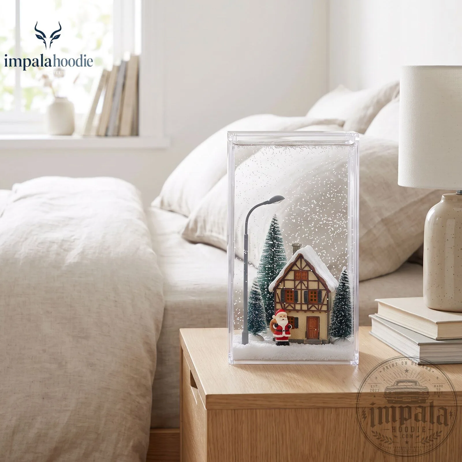 Christmas Santa Claus & Snowy House Miniature Snowy Village Diorama 10 Christmas Santa Claus & Snowy House Miniature Snowy Village Diorama