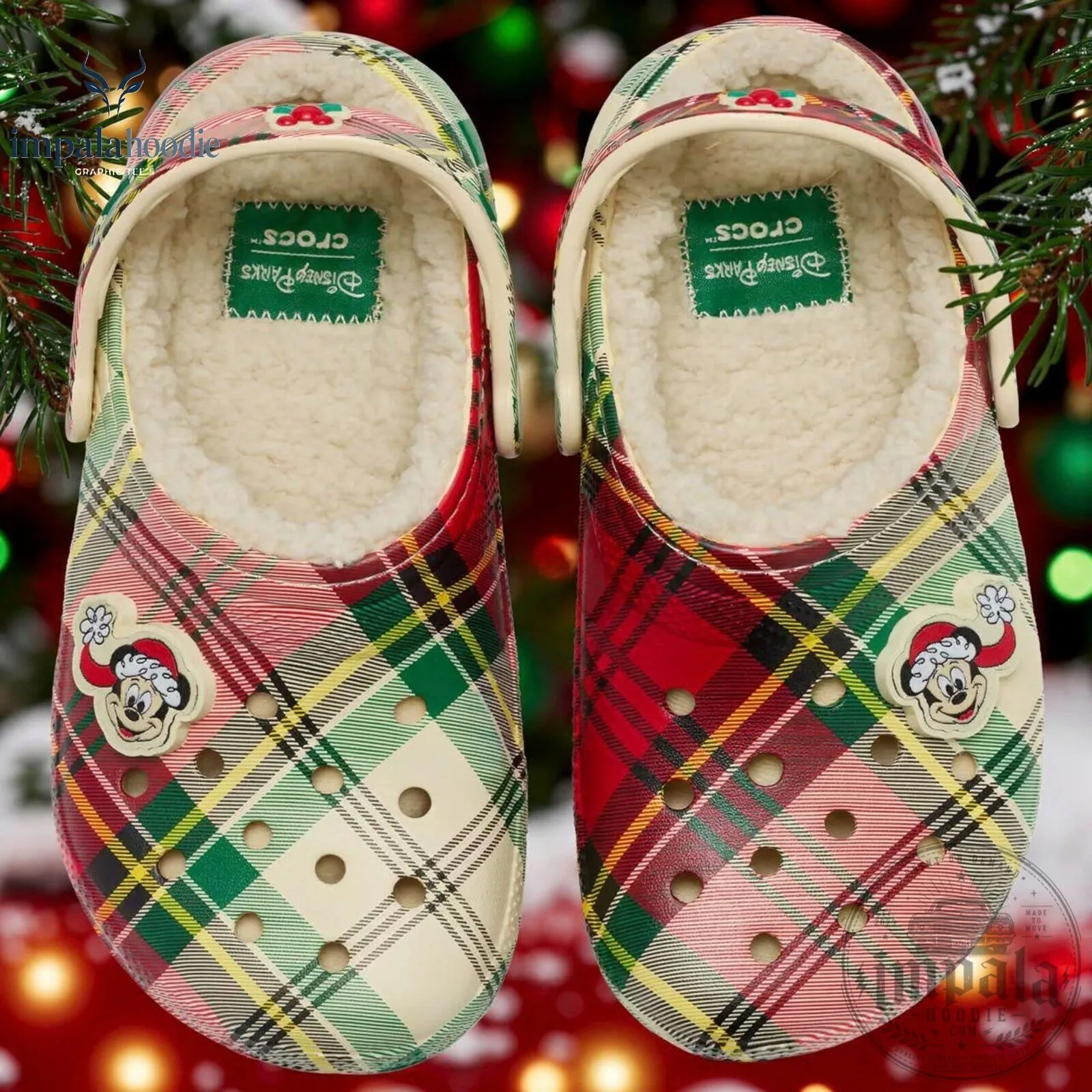 Santa Mickey Mouse Holiday Cozy Fluffy Crocs 9 Santa Mickey Mouse Holiday Cozy Fluffy Crocs