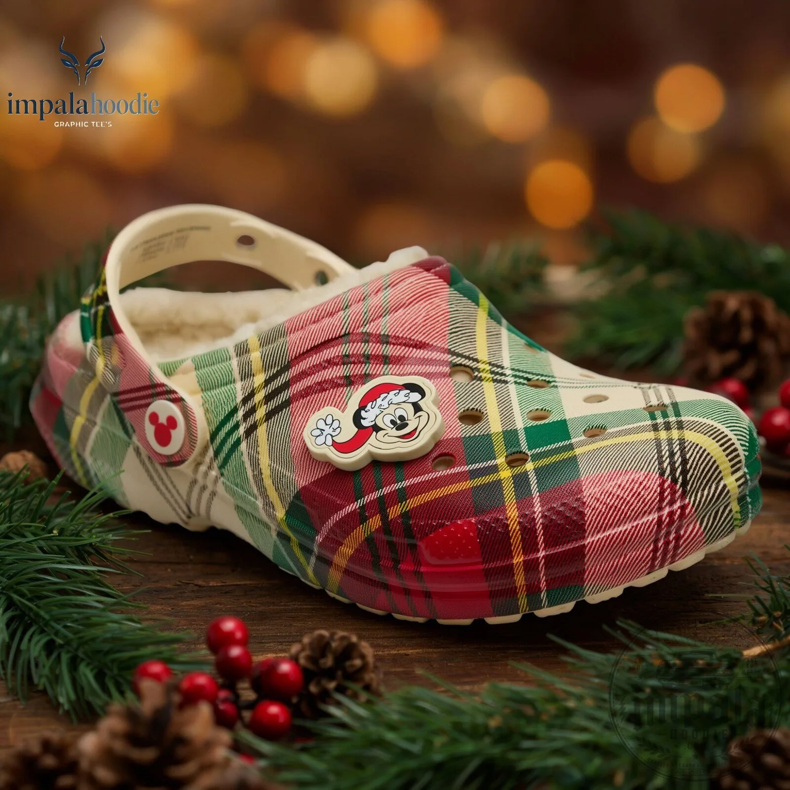 Santa Mickey Mouse Holiday Cozy Fluffy Crocs 10 Santa Mickey Mouse Holiday Cozy Fluffy Crocs