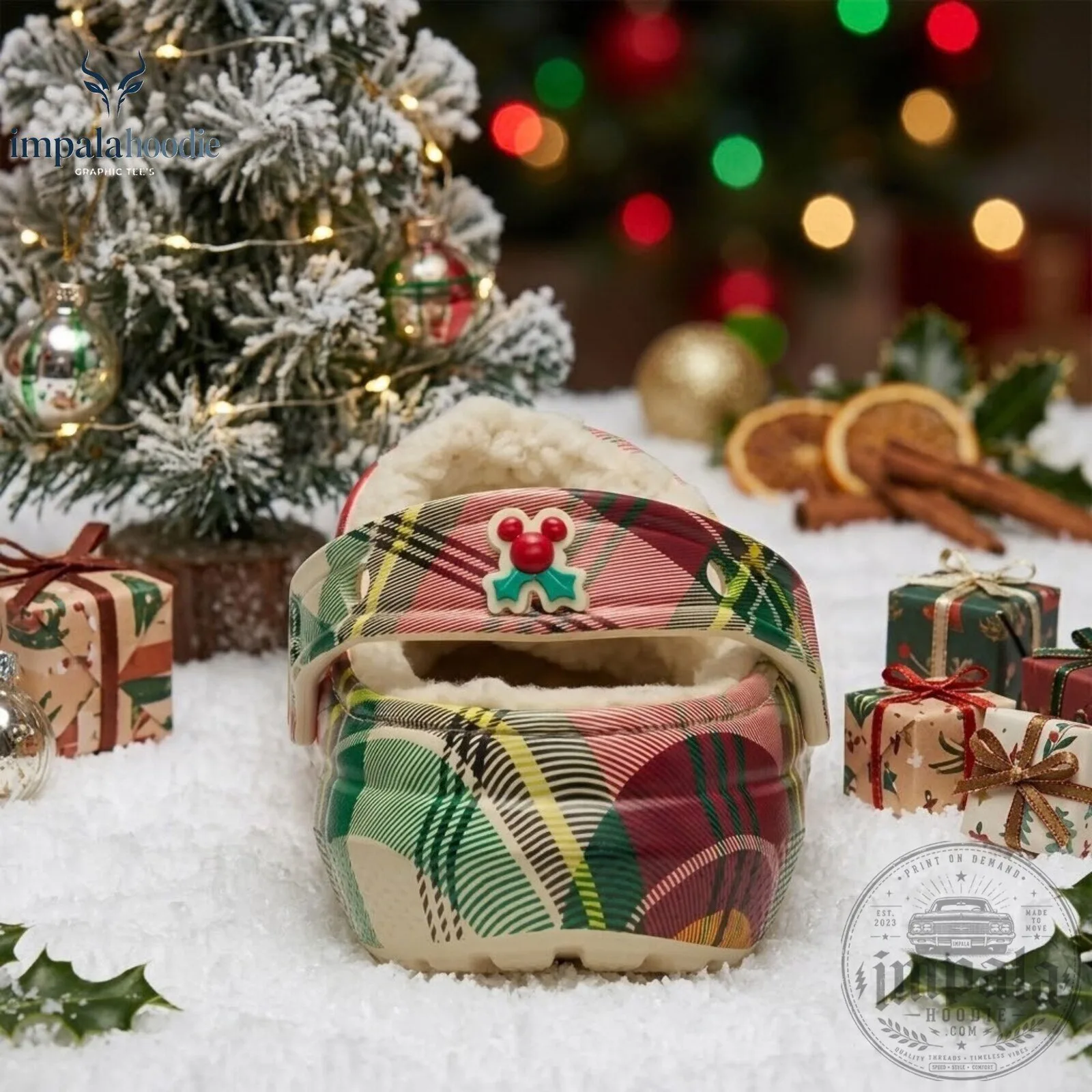 Santa Mickey Mouse Holiday Cozy Fluffy Crocs 11 Santa Mickey Mouse Holiday Cozy Fluffy Crocs
