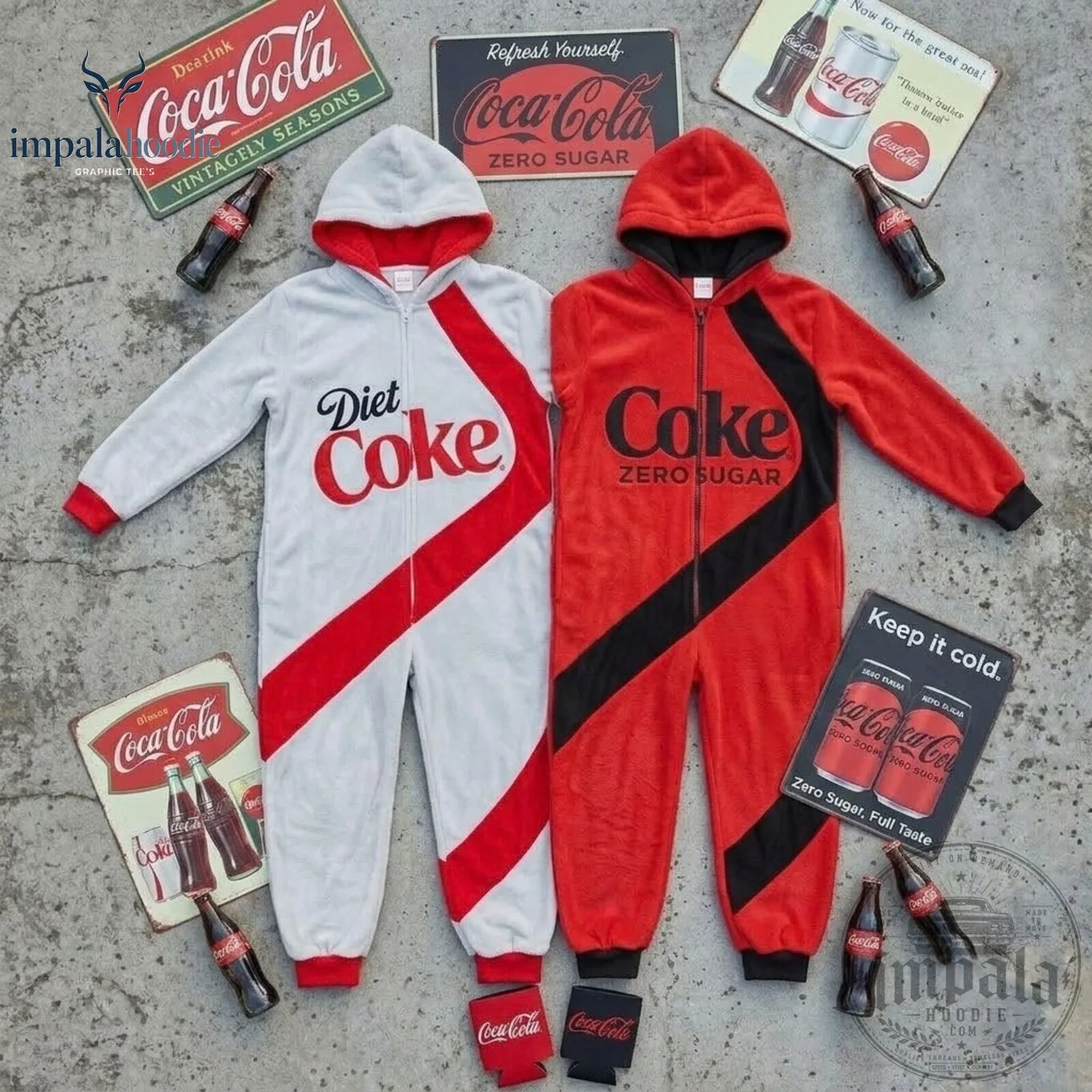 Diet Coke & Coke Zero Sugar Festive Hooded Jumpsuit