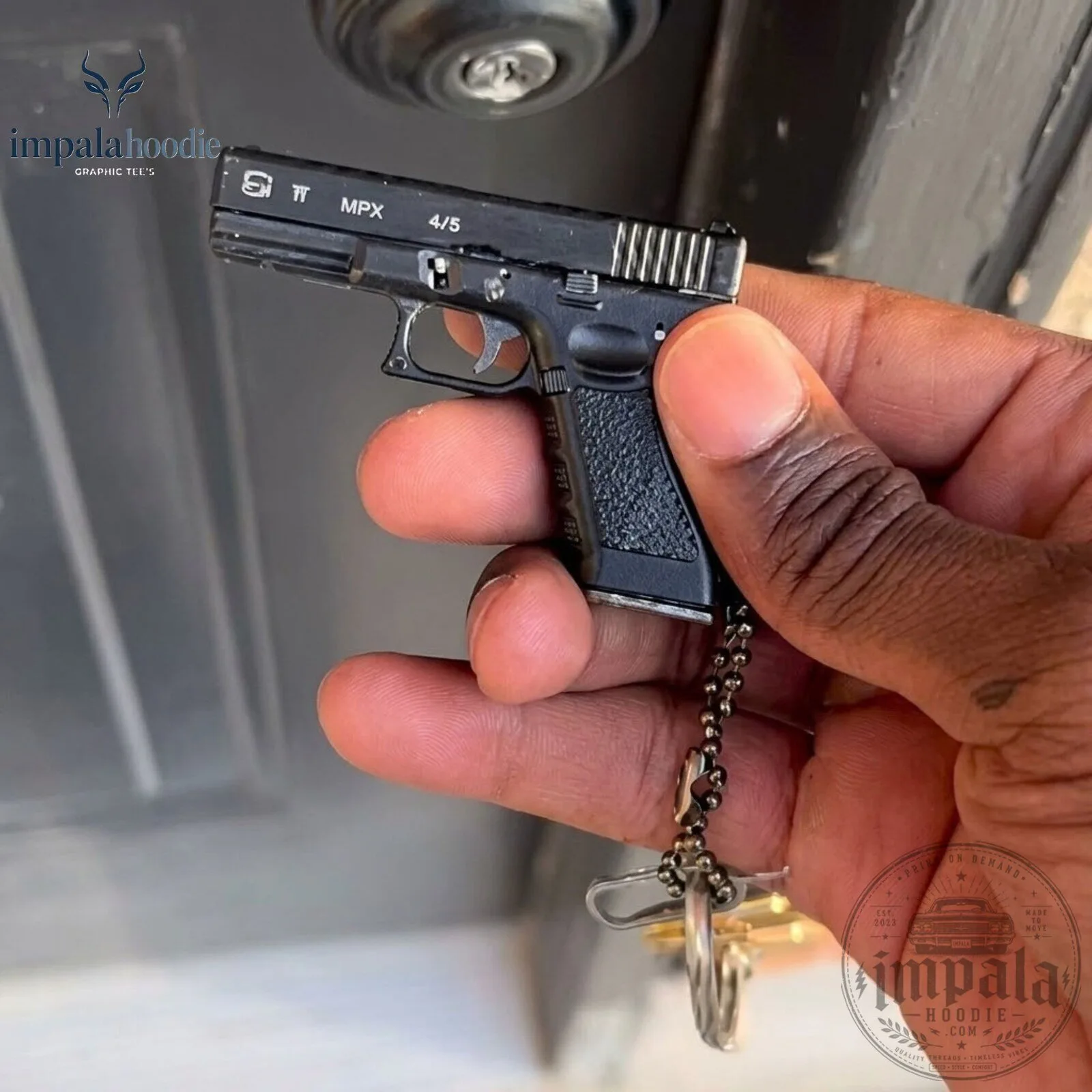 Glock Pistol Miniature Keychain With Miniature Belt Holster 9 Glock Pistol Miniature Keychain With Miniature Belt Holster