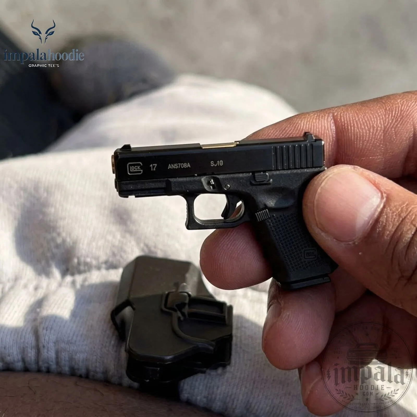 Glock Pistol Miniature Keychain With Miniature Belt Holster 10 Glock Pistol Miniature Keychain With Miniature Belt Holster