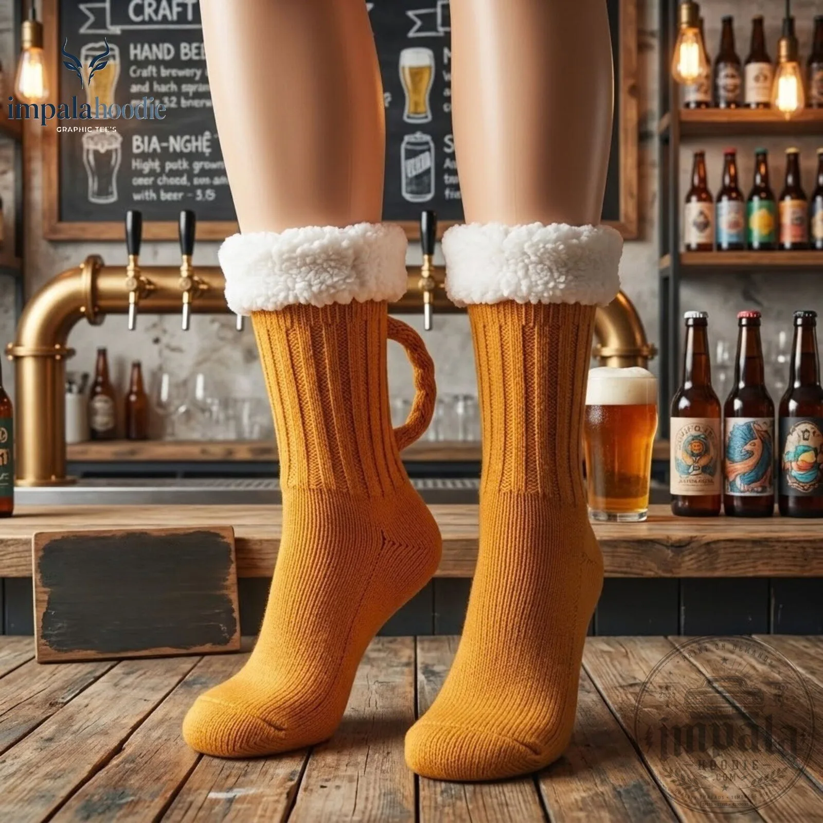 Beer Mug Knit Socks With Sherpa Cuffs Funny Beer Lover Novelty Socks 8 Beer Mug Knit Socks With Sherpa Cuffs Funny Beer Lover Novelty Socks