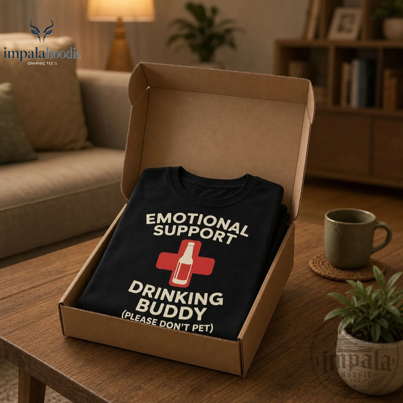 Emotional Support Drinking Buddy Please Don't Pet Funny Alcoholic T-Shirt 10 Emotional Support Drinking Buddy Please Don