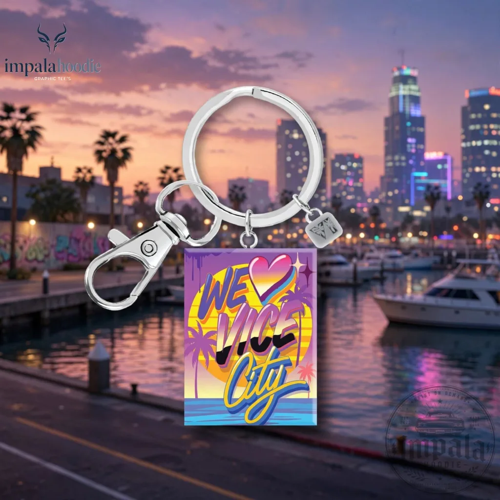 Grand Theft Auto VI GTA 6 We Heart Vice City Keychain Grand Theft Auto VI GTA 6 We Heart Vice City Keychain