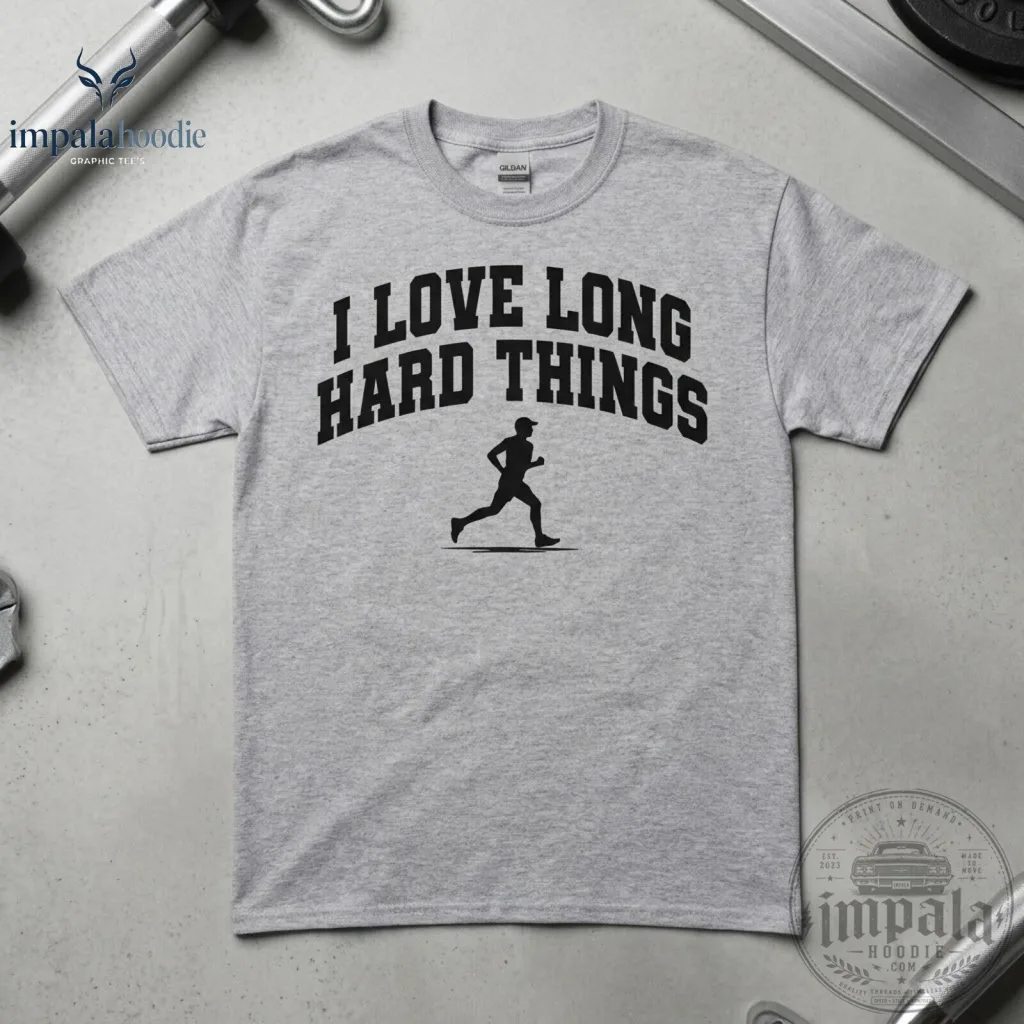 I Love Long Hard Things Funny Gray T-Shirt I Love Long Hard Things Funny Gray T-Shirt