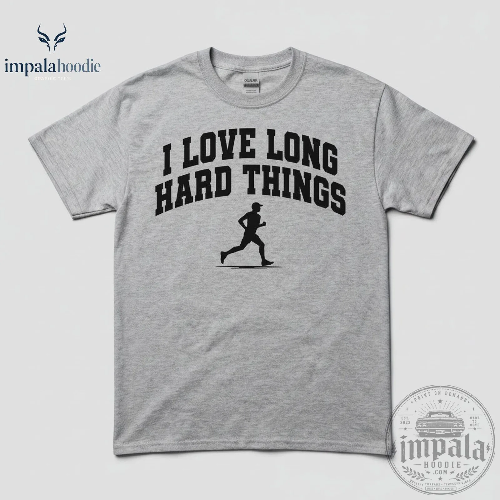 I Love Long Hard Things Funny Gray T-Shirt 9 I Love Long Hard Things Funny Gray T-Shirt