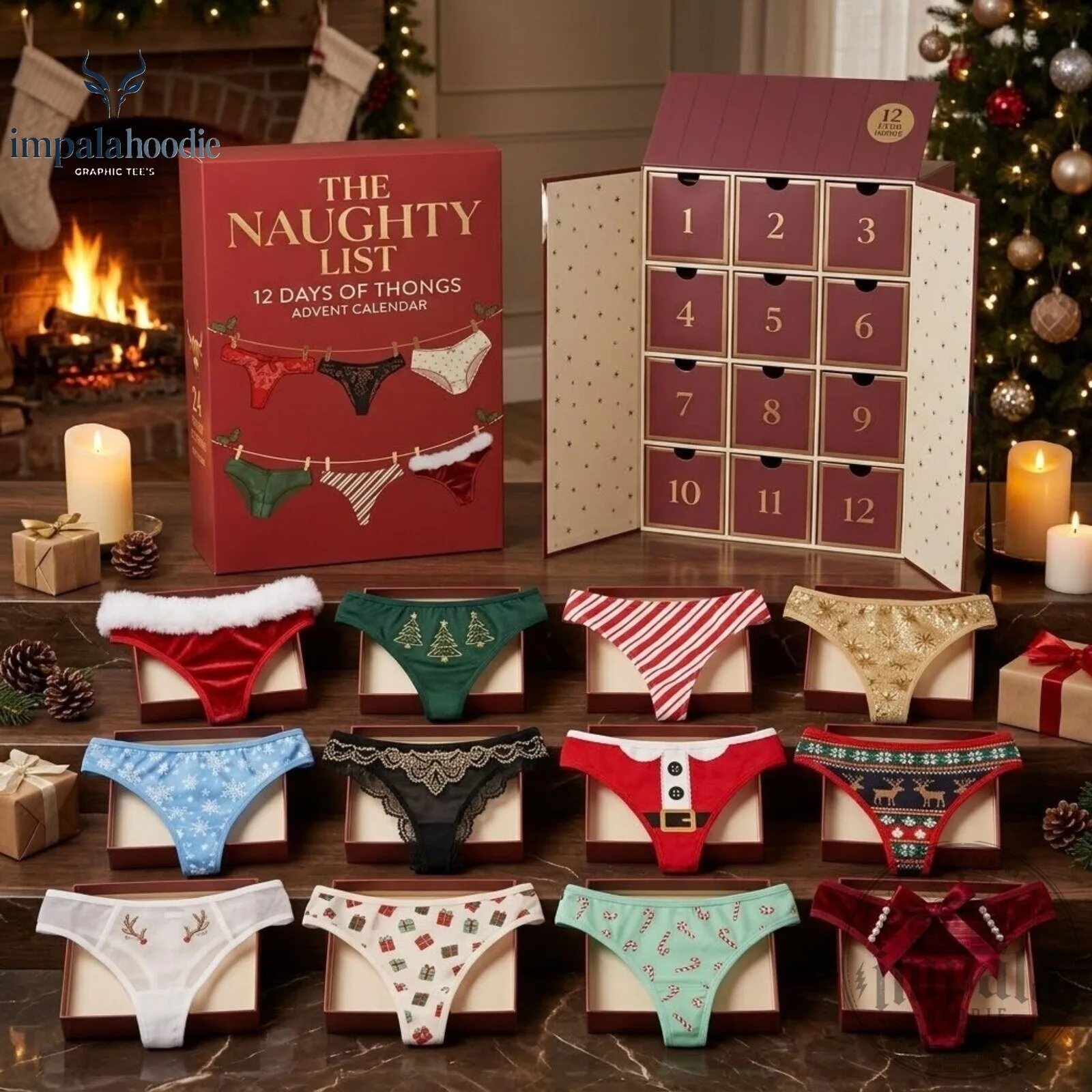 [Actual Thongs Edition] The Naughty List 12 Days Of Thongs Advent Calendar 2026