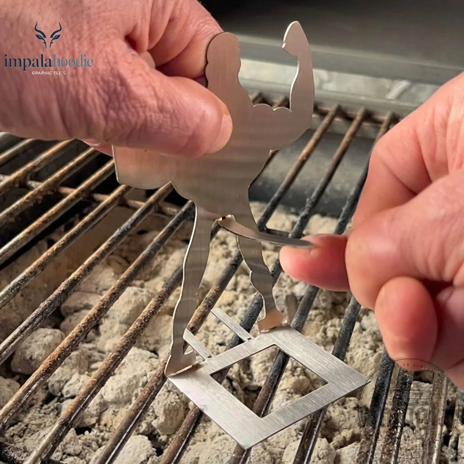 Set 3 Muscle Man BBQ Sausage Holder Grill Rack 10 Set 3 Muscle Man BBQ Sausage Holder Grill Rack