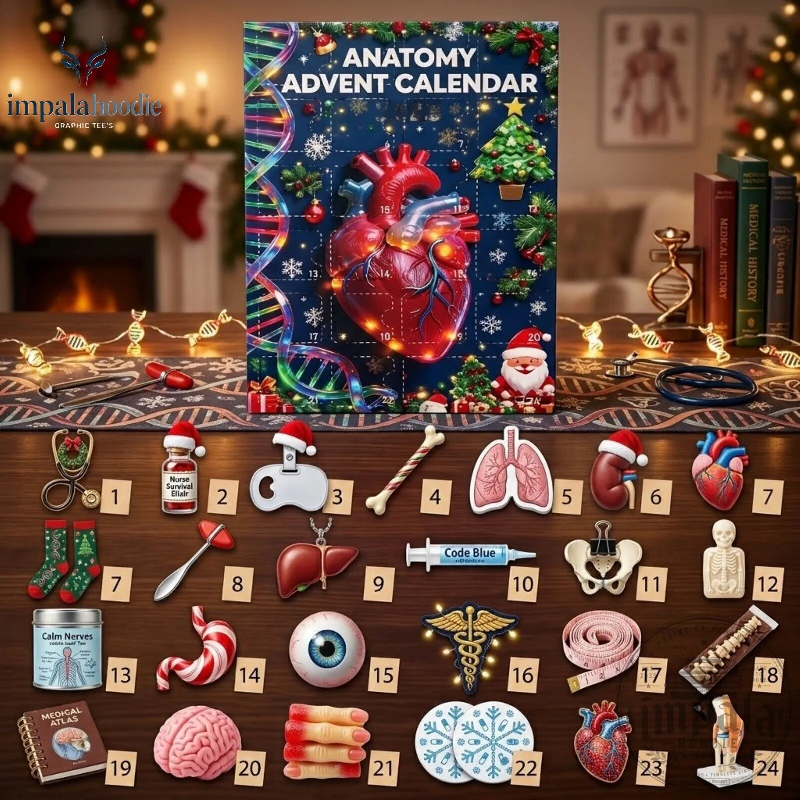Anatomy Christmas Advent Calendar 2026 Christmas Gift For Doctor