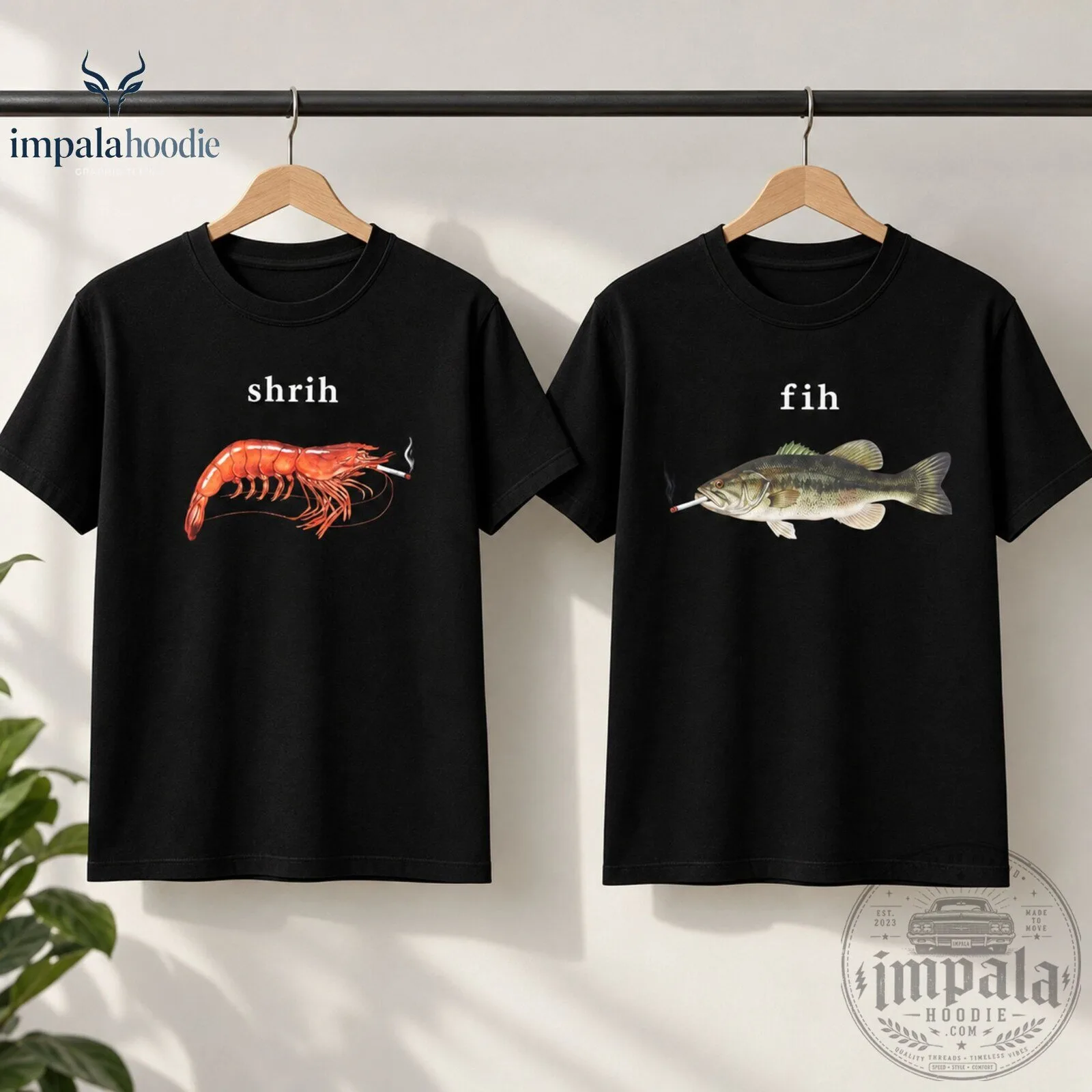 Shrih & Fih Funny Matching T-Shirt For Bestfriends