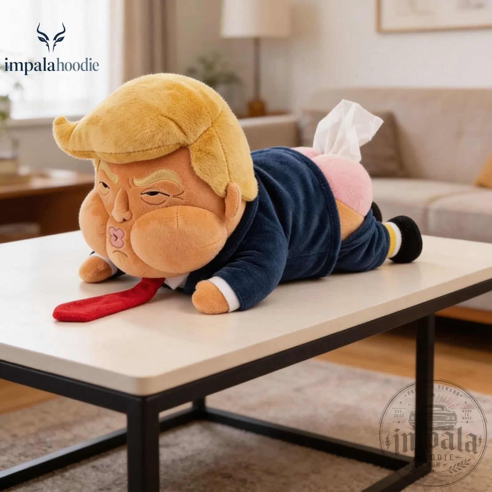 Funny Donald Trump Plush Toilet Holder