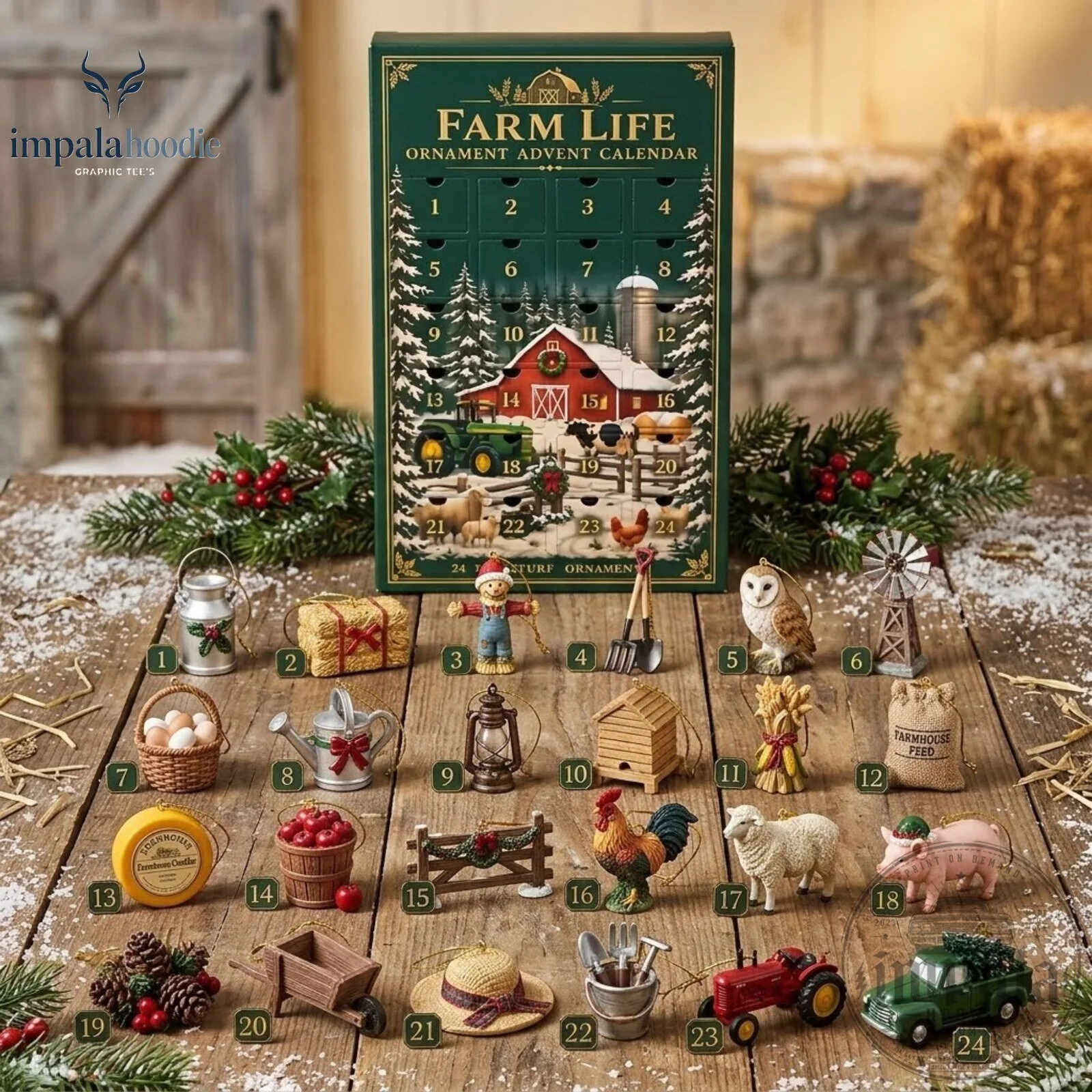 Farm Life Christmas Ornament Advent Calendar 2026