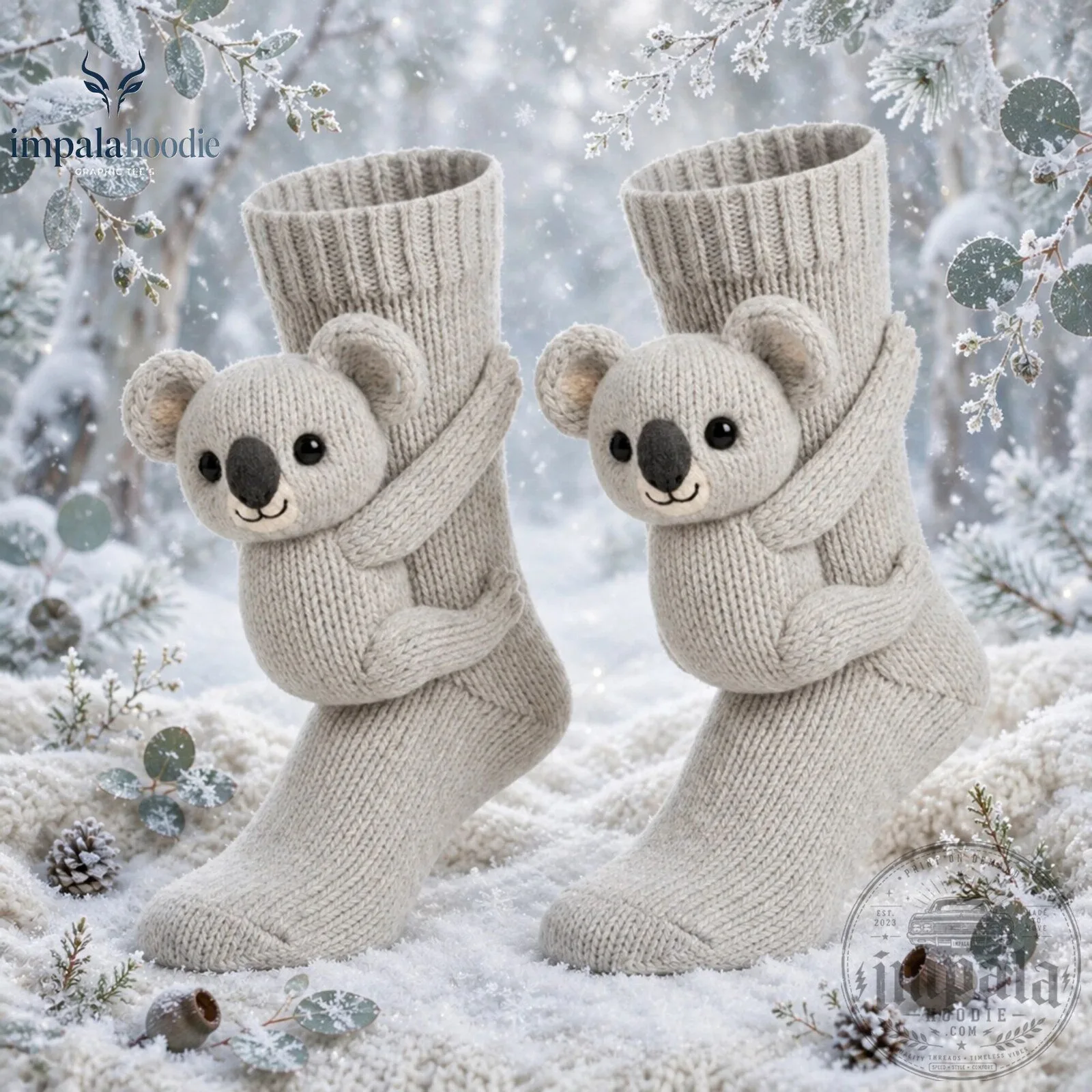 Koala Hugging Knit Socks Cute Gift For Animal Lovers 5 Koala Hugging Knit Socks Cute Gift For Animal Lovers