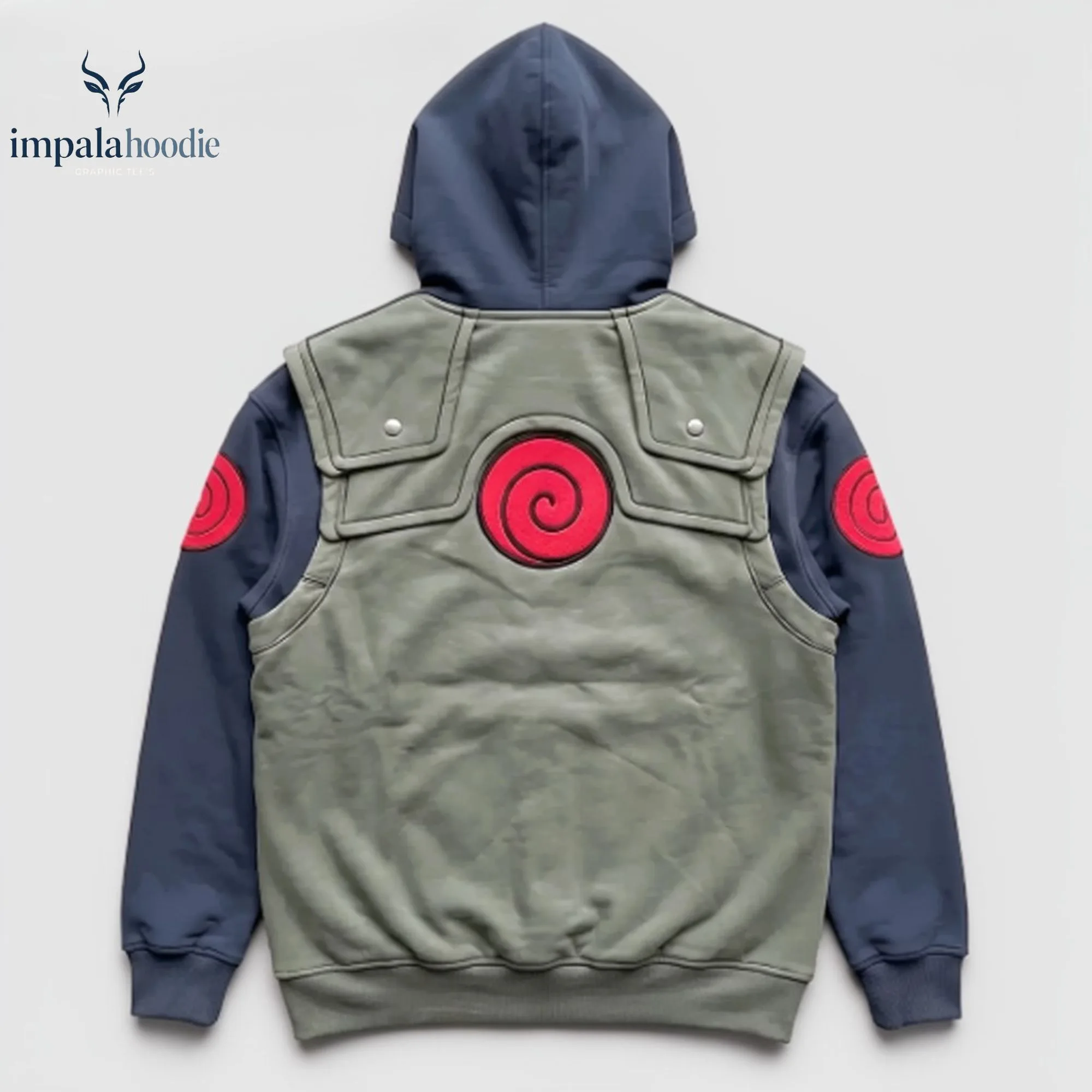 Naruto Kakashi Hatake Zip Up Hoodie With Face Cover Naruto Kakashi Hatake Zip Up Hoodie With Face Cover – image 4 of 4