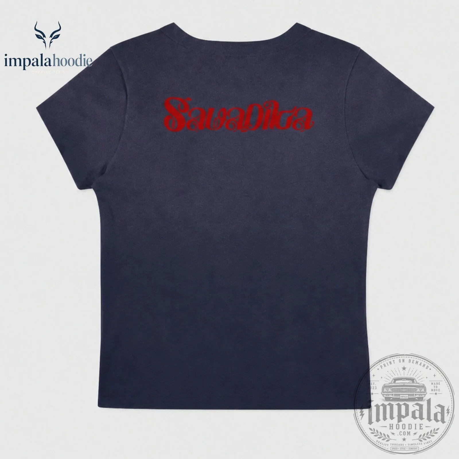 Lisa PRESS PLAY Hello Sawadika Indigo Baby Tee 10 Lisa PRESS PLAY Hello Sawadika Indigo Baby Tee