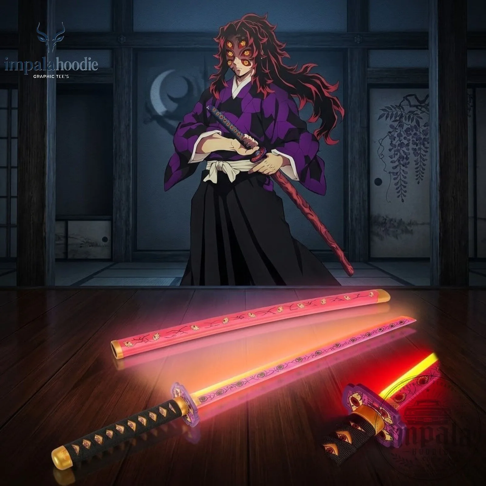 Kimetsu No Yaiba Kokushibo Glowing LED Light Katana 8 Kimetsu No Yaiba Kokushibo Glowing LED Light Katana