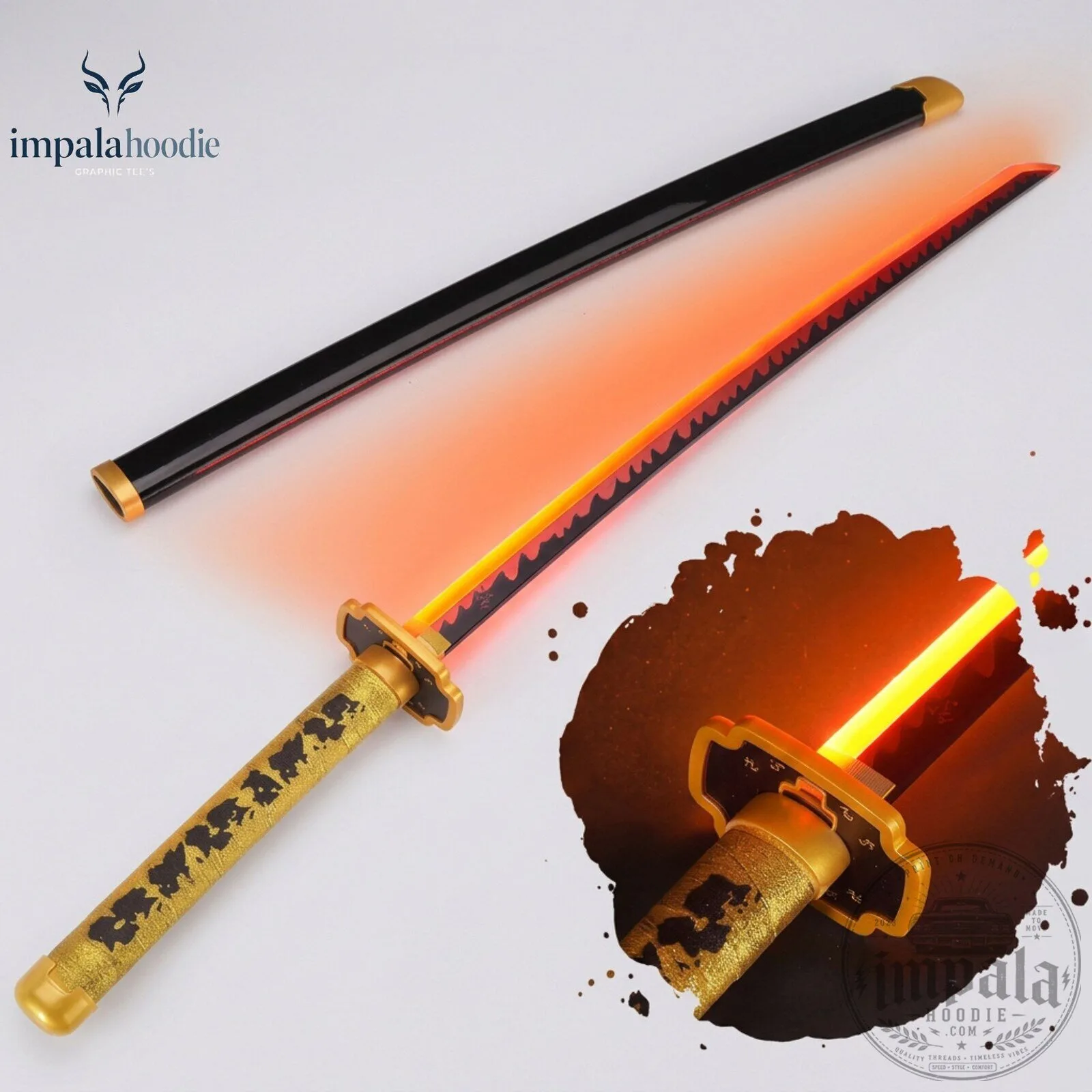 Kimetsu No Yaiba Yoriichi Tsugikuni Glowing LED Light Katana 10 Kimetsu No Yaiba Yoriichi Tsugikuni Glowing LED Light Katana